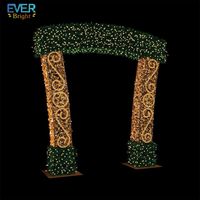 Lumières de Noël LED imperméables en PVC 3D IP65 pour l'extérieur, en forme d'arche, décoration de mariage d'Halloween, éclairage paysager pour festivals