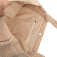Sac fourre-tout esthétique en polaire Teddy pour femme, cadeau de Noël confortable pour l'hiver, sac à bandoulière surdimensionné grande capacité avec fermeture magnétique