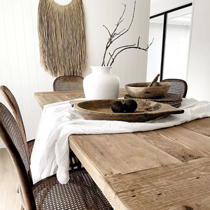 Panca da pranzo in legno impermeabile con finitura anticata, mobili da <span class=keywords><strong>giardino</strong></span> per esterni in legno massello resistente - Product Image 4