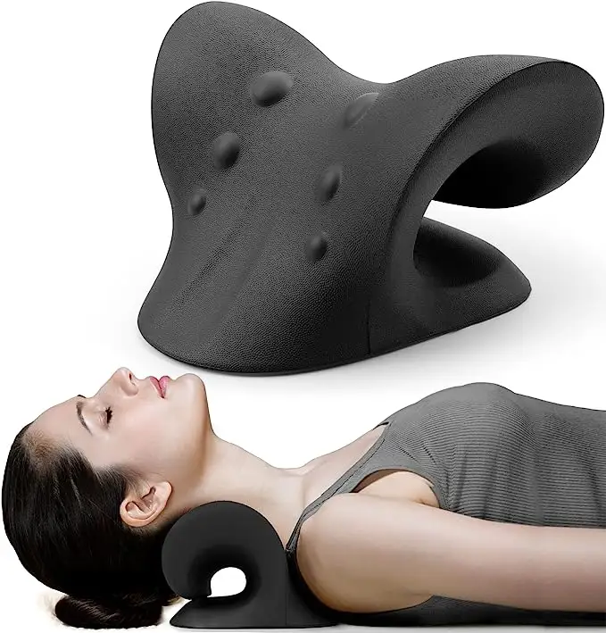 FSPG Cervical Spine Stretch Gravity Muscle Relaxation Traction Neck Stretcher Shoulder Massage Pillow Relieve Pain