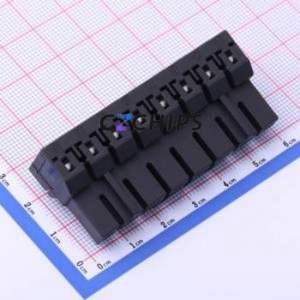 JL9EDGK-75008B01 Plug-in Terminal Block Through hole Component (THT),P=7.5mm Connector Plug 1x8P 7.5mm Black - Product Image 2