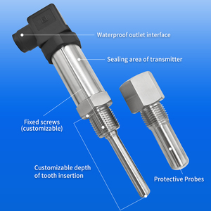 Bán buôn 24V DC công nghiệp cảm biến nhiệt độ đầu dò RTD PT100 <span class=keywords><strong>Transmitter</strong></span> 4-20mA cho các ứng dụng nước OEM tùy chỉnh - Product Image 3