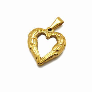 สร้อยคอเหรียญเอลิซาเบธสีทองแบบย้อนยุค,สร้อยคอหัวใจ Angel Wing จี้พระแม่มารีสเตนเลสสตีลศาสนา - Product Image 4