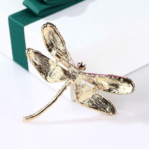 คริสตัลสีสันสดใสเข็มกลัดเข็มกลัดติดหน้าอกแมลงปอเข็มกลัดเครื่องประดับช่อดอกไม้เครื่องประดับอัลลอยคู่รักงานแต่งงาน - Product Image 5