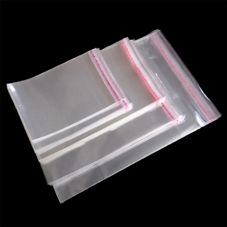 Wholesale Bopp Cpp Transparent Self Sealing Adhesive Clear Opp Plastic Opp Poly Bag With Self Adhesive