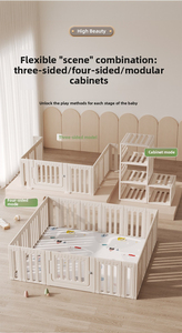 Corralito Plegable para Bebés con Tapete y Puerta de Seguridad, Área de Juegos Interior para Bebés y Niños Pequeños, Barrera de Actividades Portátil para el Hogar - Product Image 6