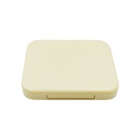 Palette de maquillage rectangulaire personnalisée 2 couleurs, emballage vide en plastique compact pour fard à paupières, conteneur de blush avec miroir
