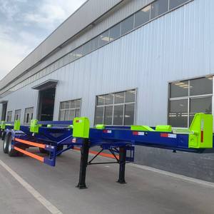 Semi-remorque squelette de <span class=keywords><strong>transport</strong></span> de conteneurs 2 essieux 40 pieds, haute qualité, <span class=keywords><strong>prix</strong></span> usine - Product Image 2