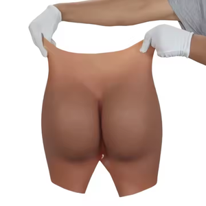 Coussin de fesses en silicone souple 100% silicone, une seule pièce, pour travestis, transgenres, sous-vêtements à entrejambe ouvert, rehausseur de fesses - Product Image 4