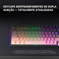 Clavier mécanique de jeu K99Pro 4000mAh avec structure de joint, RGB, Hot Swap, sans fil 2.4Ghz, touches translucides violettes pour PC et bureau