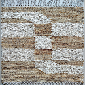 Handmade <b>Woven</b> Modern Jute Area <b>Rug</b> Geometric <b>Flat</b> Pile Non-Slip Natural Fiber 10'x14' Living Room Bedroom - Product Image 1