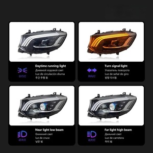 Faros Delanteros LED de Repuesto para <span class=keywords><strong>Mercedes</strong></span>-Benz Sprinter 2018-2023, Estilo <span class=keywords><strong>Maybach</strong></span>, Conjunto de Lámparas Delanteras DRL, Actualización - Product Image 3