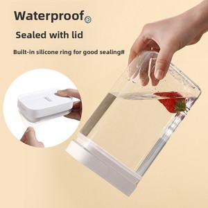 Conteneur de stockage alimentaire hermétique en PET à fermeture facile, directement de l'usine, pot en plastique transparent <span class=keywords><strong>pour</strong></span> l'organisation du garde-manger, vente en gros - Product Image 4