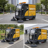 Nouvelle balayeuse de rue automotrice à batterie 48V, haute pression, avec réservoir d'eau de 500L, bac à poussière de 240L, 2300mm