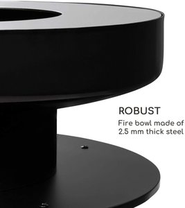 Barbecue durable en acier peint en noir pour le jardin en plein air, gril à bois pliable en métal pour fête de famille, combustible en acier corten - Product Image 6