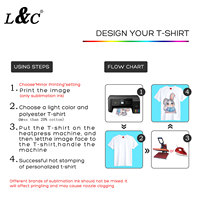 L & C En Vrac Pack Thermique Papier De Sublimation A4 Taille 50GSM 100GSM 100 Feuilles Pour Coton T-shirt Coupe