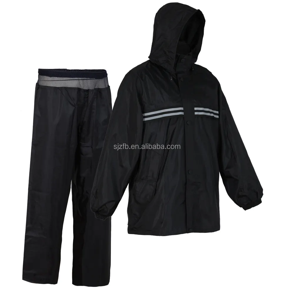 Volwassen Lage Prijs Heavy-Duty Polyester Gecoat Pvc Mannen Regenjas