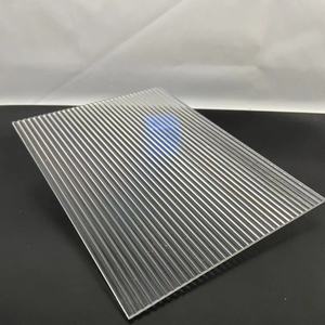Enseigne de Printemps polystyrène <span class=keywords><strong>plexiglas</strong></span> Mini Opale Ribbed Wider White Stripe Feuilles acryliques décoratives cannelées en forme d'arc - Product Image 1