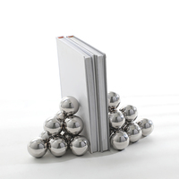 Offre Spéciale creative bureau table décor accessoires de bureau organisateur main argent acier balle bookend