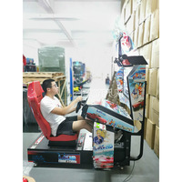 Jeux d'arcade à pièces, ventes chaudes, simulateur de course automobile Outrun avec écran LCD 32 pouces, console de jeu d'arcade pour centres de divertissement
