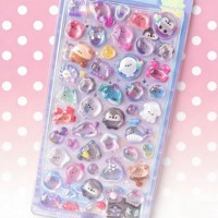 Autocollants décoratifs 3D en PVC personnalisés, autocollants en relief Kawaii, autocollants en forme de bonbons pour coque de téléphone, carnet, albums, autocollants 3D