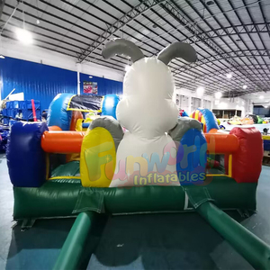 Commercial grade bunny <b>inflatable</b> bouncy castle and slide combo juego inflable conejo - Product Image 5