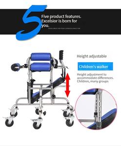 Bambino paralisi cerebrale emiplegia Walker riabilitazione attrezzature per l'allenamento telai Standard emiplegia Walker con ruota del sedile - Product Image 3