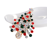 Broches de luxe pour femmes, pendentif fleur ovale en cristal rouge profond, strass plaqué or, cadeau de fête, personnalisable, design de créateur