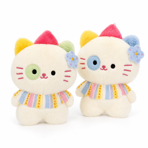 En gros, direct usine, Ensemble de poupées chatons blancs mignons de 8 pouces avec col rayé, animaux en peluche pour les prix des machines à griffes d'arcade - Product Image 1