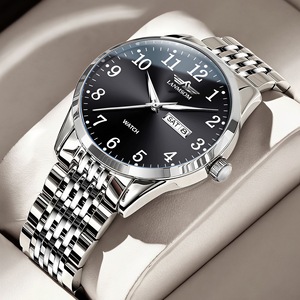 Men's watch - <b>Large</b> number dial - Suitable for the elderly - Quartz watch - Double <b>calendar</b> - Product Image 5