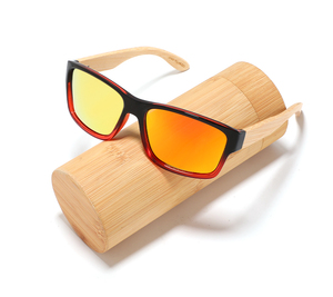Gafas de Sol Ecológicas con Marco Cuadrado de Bambú y Madera para Hombre, 2026, Lentes Polarizadas TAC con Protección UV400, Logotipo Personalizado - Product Image 4