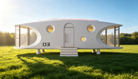 Capsules spatiales mobiles extensibles, maisons conteneurs préfabriquées, structure en acier, tailles personnalisables, écologiques