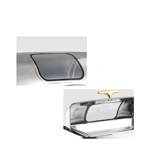 Luxuriöser 9L Rechteckiger Roll-Top Elektrischer Chafing Dish in Goldfarbe Speisenwärmer Chafing Dishes mit Glasfenster - Product Image 4