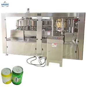 Automatic tin tea cans filling and seaming machine pet cans liquid bottle filling machine for soft drinking