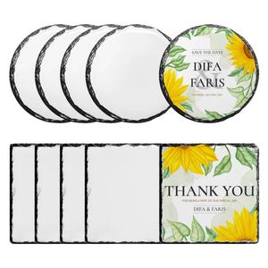 Sous-verres vierges pour sublimation, ardoise naturelle, art personnalisé, sous-verres carrés DIY, 10x10cm, Novelsub, excellent décor de table - Product Image 2