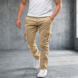 Customized Color Jogger Pants <b>for</b> <b>Men</b> Custom Logo Design Multi-Pocket Breathable Waterproof Polyester/Cotton Blend High Quality - Product Image 3
