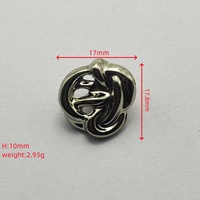 Boutons en alliage de zinc métallique personnalisables de haute qualité, plaqués, sans nickel, à tige, forme élégante, classique, mode, pour vêtements
