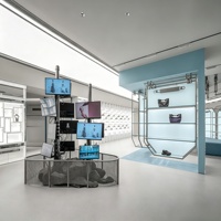 Meuble de présentation pour magasin de chaussures, vitrine sur mesure pour vêtements et sacs pour femmes, étagère de présentation, armoire de rangement, décoration et rénovation de magasin
