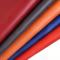 Tissu en similicuir PU gaufré motif litchi, imperméable, souple, largeur 160 cm, résistant à l'abrasion, pour canapé, voiture, sac, siège, gants