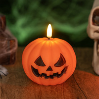 Décoration d'Halloween Bougie LED à piles en plastique Nouveau cadeau de Noël Petite Lanterne Citrouille Festival Atmosphère