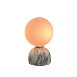 Lámpara de mesa de mármol estilo nórdico LED E27 con interruptor para iluminación ambiental de dormitorio y sala de estar - Product Image 5
