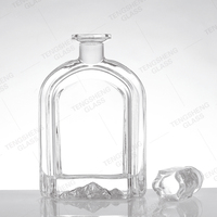 Bouteille de vin en verre personnalisée pour la tequila, tailles personnalisées (100 ml-1000 ml), bouchon à vis, bouchon en caoutchouc, couleur et forme personnalisées