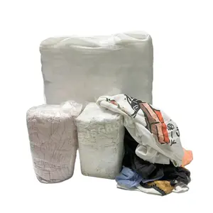 100% réutilisé recyclé t-shirt coton chiffons chiffon de nettoyage 10Kg balles machine essuyant les chiffons utilisés