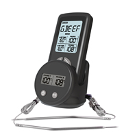 Termometer BBQ Nirkabel untuk Alat Rumah Tangga, Termometer Bbq Benar-benar Daging dengan Probe untuk Panggangan, Alat Rumah Tangga