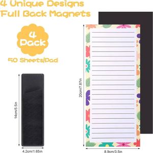 Imanes Magnéticos Suaves para Refrigerador con Diseños Florales y de Frutas, Notas Adhesivas para Listas de Compras, Planificador y Notas - Product Image 2