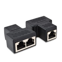 Splitter Kabel RJ45 Tiga Arah Langsung dari Jaringan, 8P8C Tipe Terlindung Plastik, Tersedia