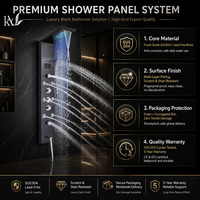 Mitigeur de douche mural de luxe Yake, panneau de douche polyvalent, robinet de salle de bain en laiton massif H59, ensemble de mitigeur de douche intelligent