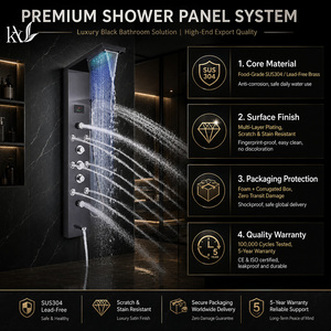 Yake Luxury <strong>Wall</strong> <strong>Mounted</strong> <strong>Shower</strong> <strong>Mixer</strong> <strong>Taps</strong> Versatile <strong>Shower</strong> Panel Bathroom Faucet Solid H59 Brass Smart Panel <strong>Shower</strong> <strong>Mixer</strong> Set - Product Image 2