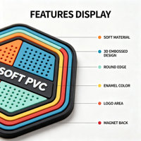Aimants de réfrigérateur en PVC souple personnalisés en gros, autocollants 3D en relief pour réfrigérateur, cadeau promotionnel, décoration personnalisée