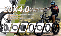 Nouveaux pneus de vélo Image 20*4.0, pneu extérieur et chambre à air Kenda K1167, pneus VTT, motoneige, vélo électrique, pneus larges et épais, accessoires pour vélo